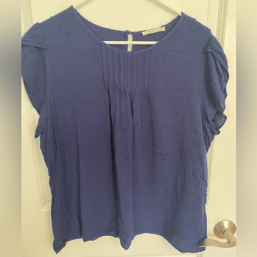 Navy
Blue dress top with dot detail from stitch fix